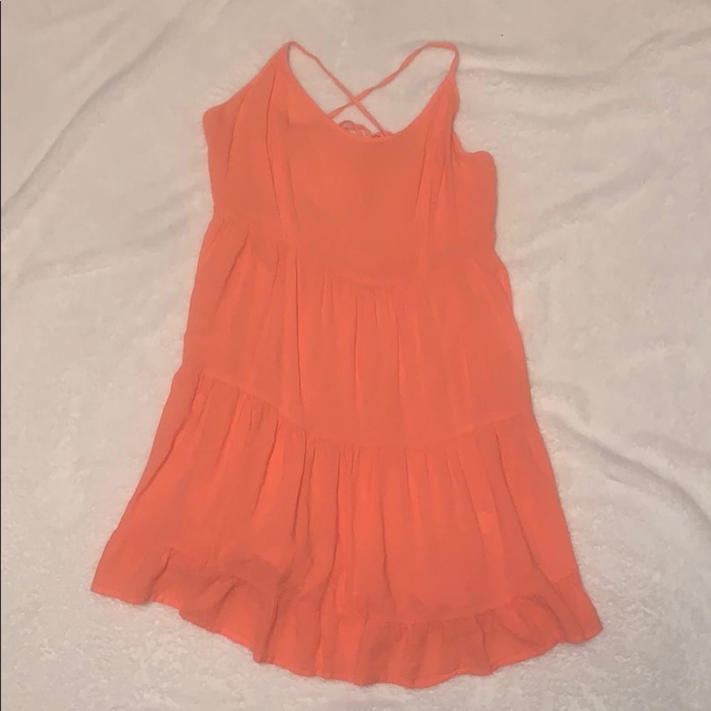 Short peach dress
